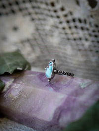 Divination - Bague en turquoise Golden Hill et argent