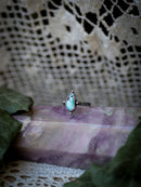 Divination - Bague en turquoise Golden Hill et argent
