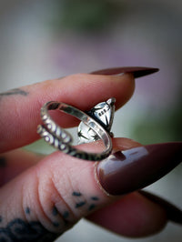 Divination - Bague en turquoise Golden Hill et argent