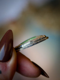 Le Serpent de la Connaissance - Collier en variscite et argent, serpent au dos