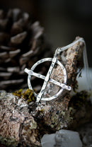 La Croix Solaire - Collier forgé en argent