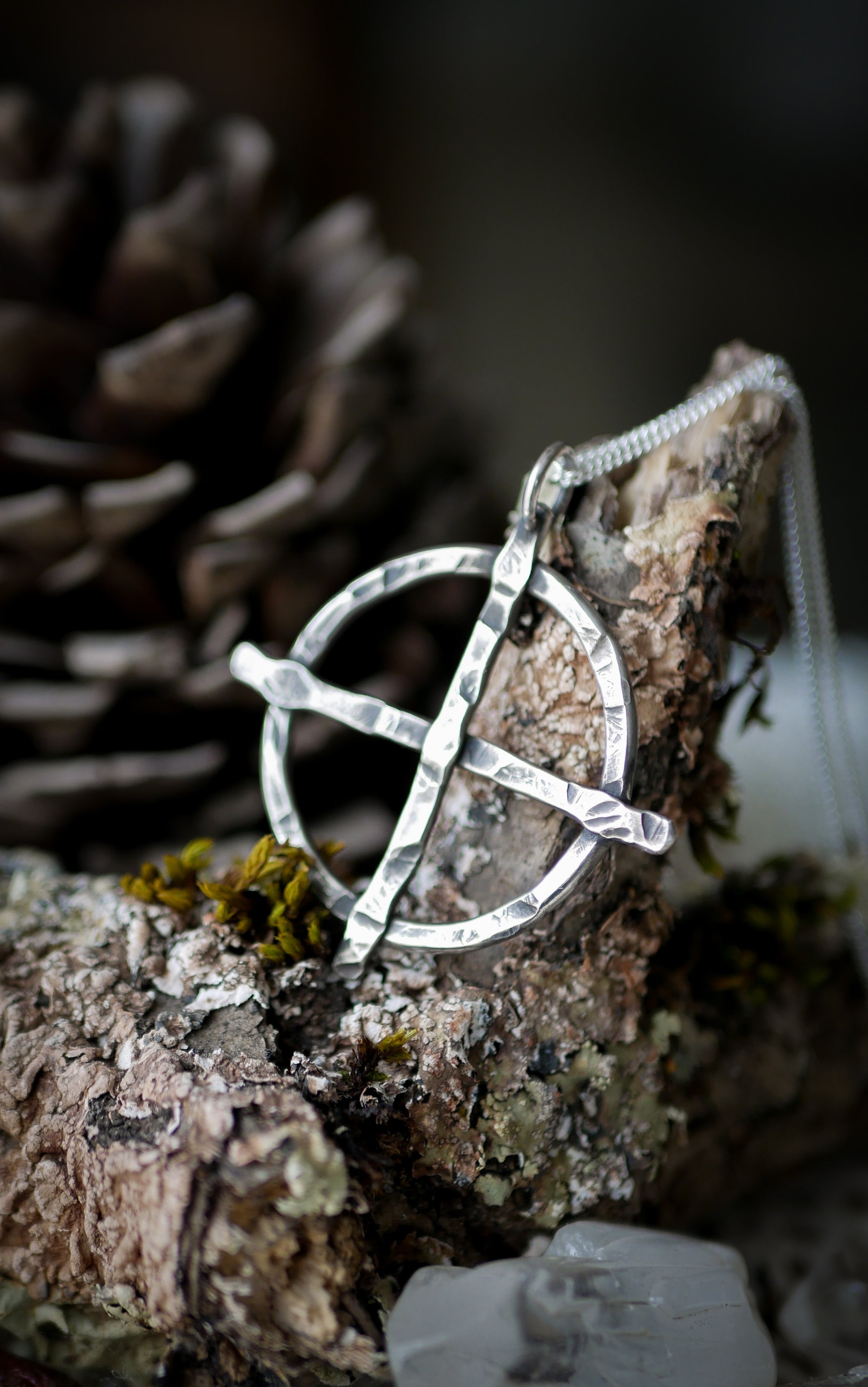 La Croix Solaire - Collier forgé en argent