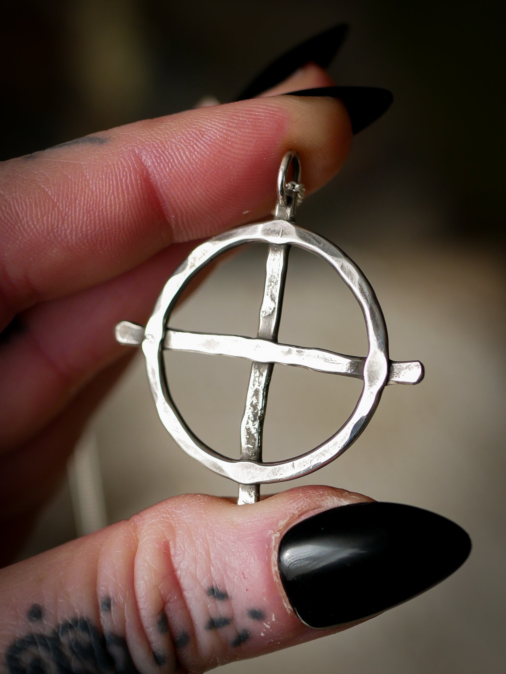 La Croix Solaire - Collier forgé en argent