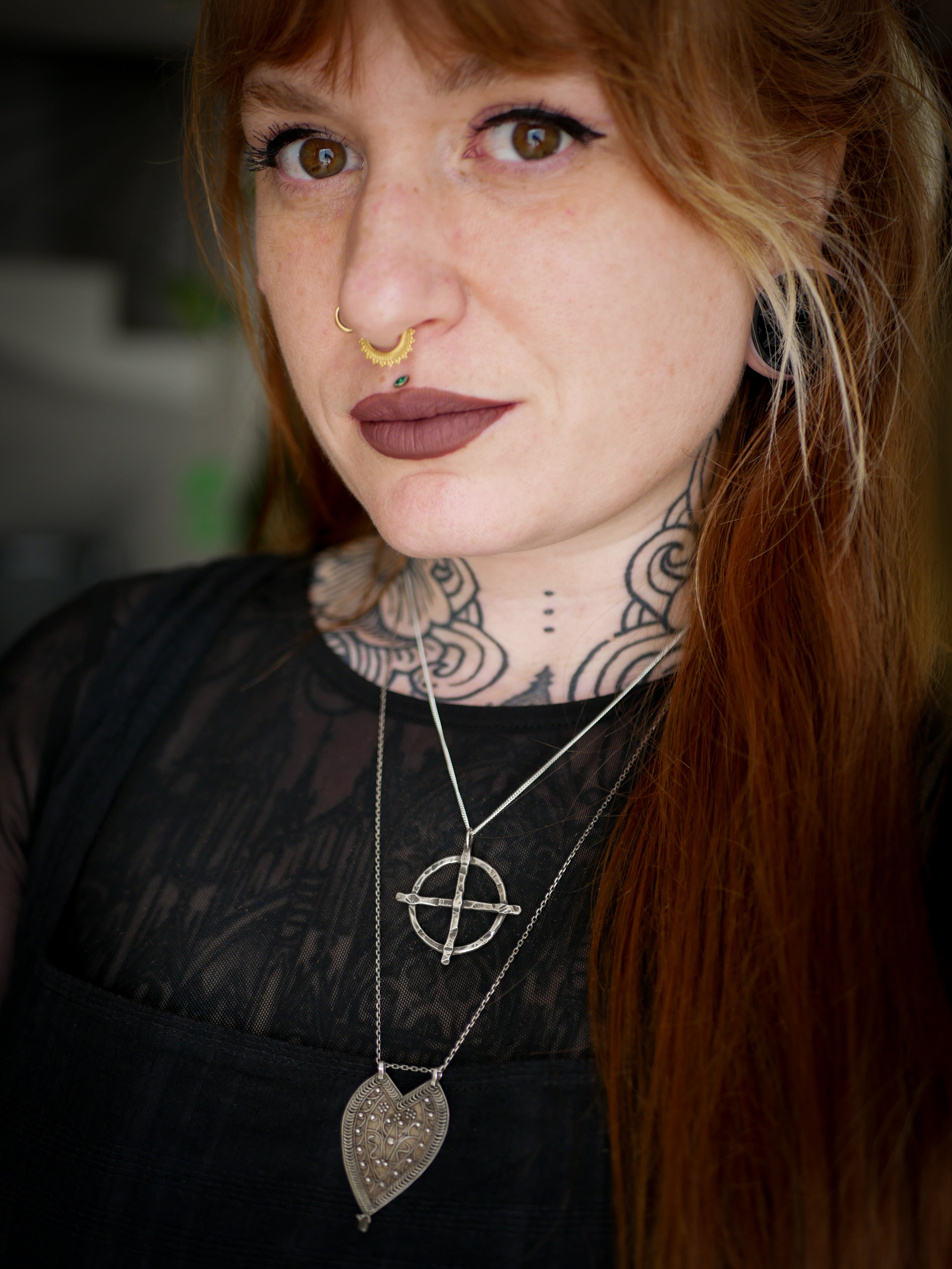 La Croix Solaire - Collier forgé en argent