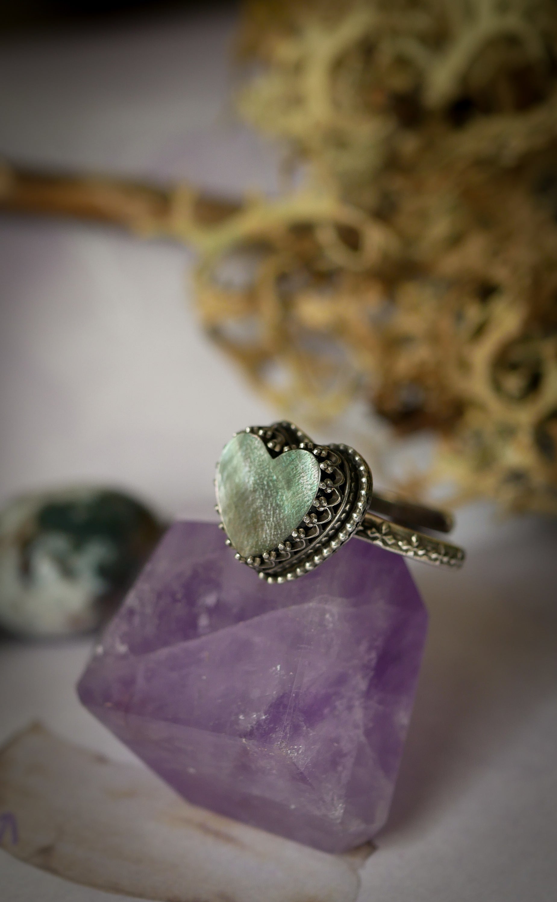 Vénus - Bague en nacre de Tahiti et argent