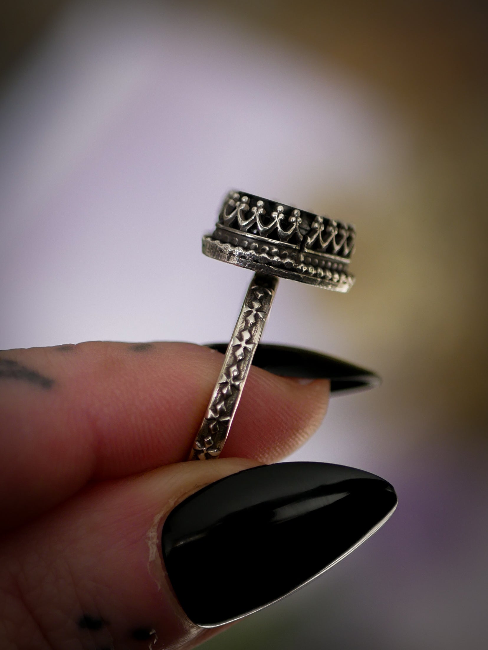 Vénus - Bague en nacre de Tahiti et argent