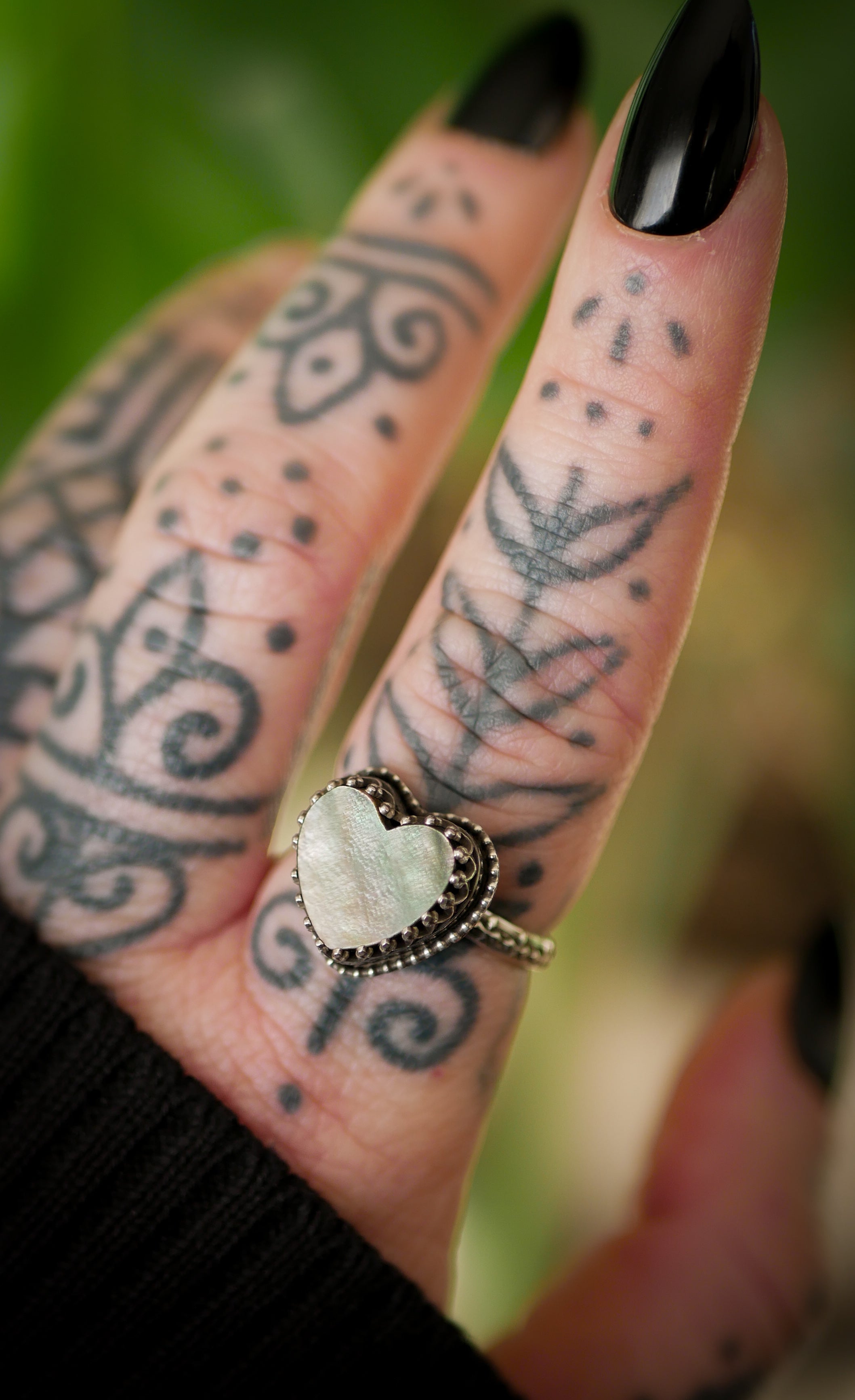 Vénus - Bague en nacre de Tahiti et argent