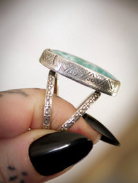 L'Atlantide - Bague en larimar et argent