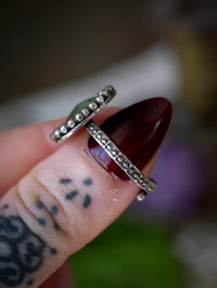 L'Arcane - Bague en cyanite vert menthe facettée et argent
