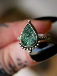 L'Esprit des Sous-Bois - Bague en malachite druse et argent
