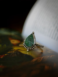 L'Esprit des Sous-Bois - Bague en malachite druse et argent