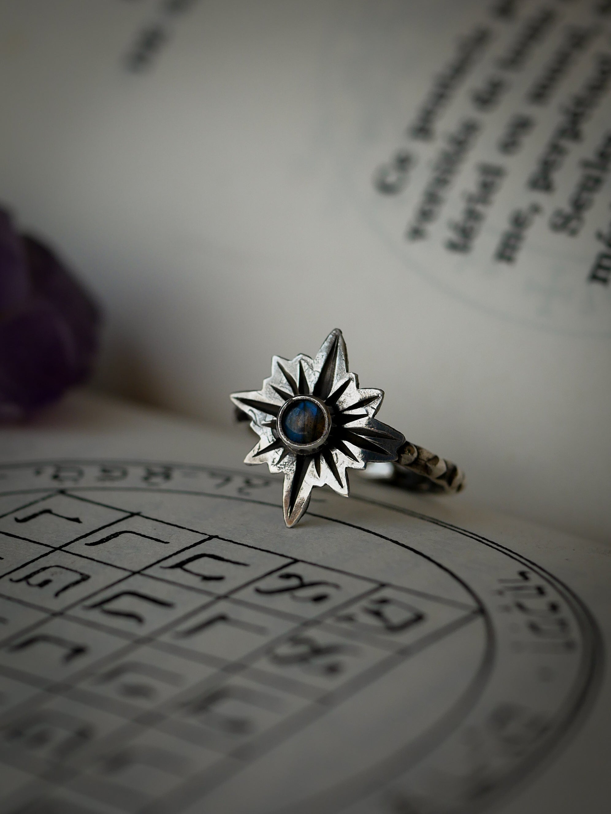 Starseed - Bague en labradorite bleue et argent