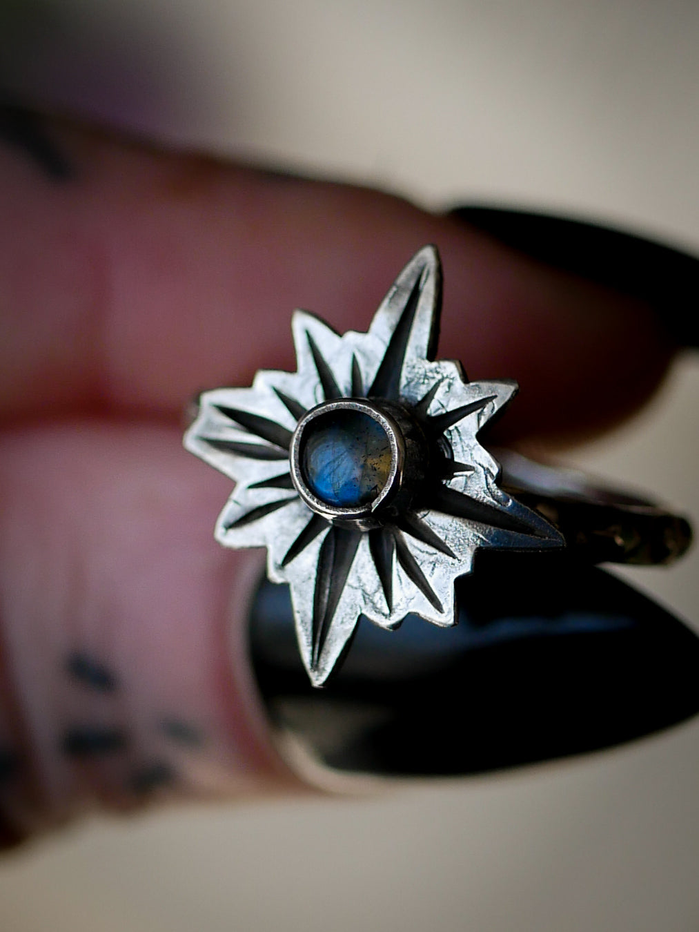 Starseed - Bague en labradorite bleue et argent
