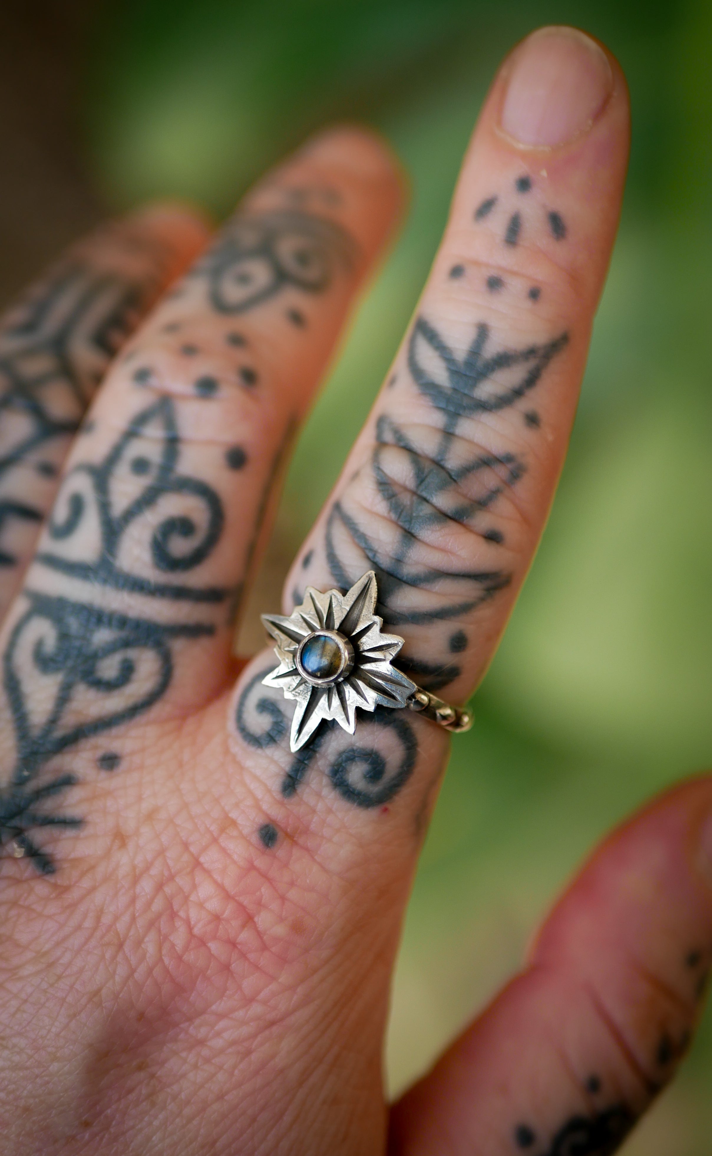 Starseed - Bague en labradorite bleue et argent