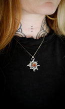 Vasudhārā - Pendentif en quartz rutile "poils de lapin" et argent