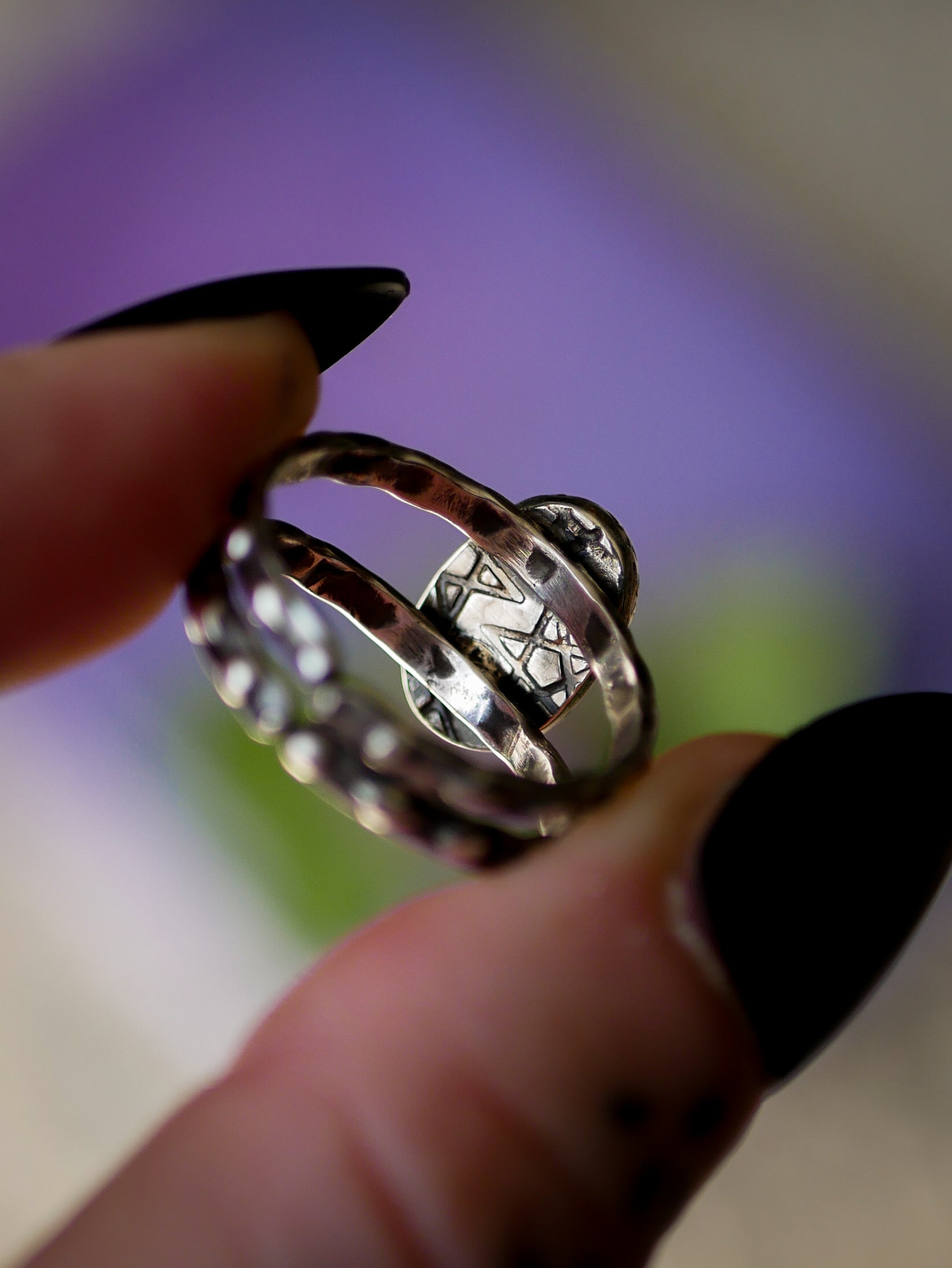 Cieux - Bague en opale de Lightning Ridge et quartz clair, argent