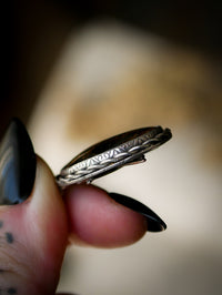Le Talisman - Pendentif en œil de tigre Marra Mamba et argent, pentagramme forgé en cuivre au dos