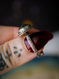 La Voyante - Bague en argent et œil labradorite bleue