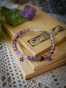 Le Sort de Protection - Bracelet en perles d'améthyste "Super Seven" et argent