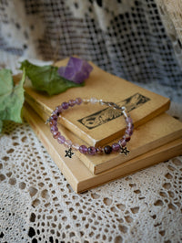 Le Sort de Protection - Bracelet en perles d'améthyste "Super Seven" et argent