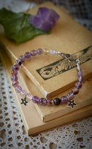Le Sort de Protection - Bracelet en perles d'améthyste "Super Seven" et argent