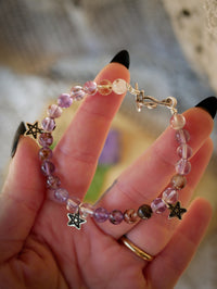 Le Sort de Protection - Bracelet en perles d'améthyste "Super Seven" et argent
