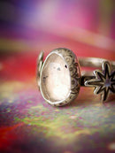 Asteria - Bague en quartz rose diopside facetté et argent