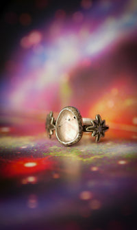 Asteria - Bague en quartz rose diopside facetté et argent