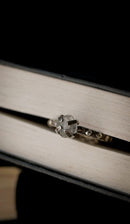L'Oracle - Bague en diamant Herkimer brut et argent