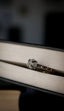 L'Oracle - Bague en diamant Herkimer brut et argent