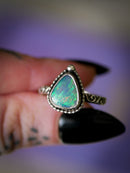 Le Trésor du Leprechaun - Bague en doublet d'opale Welo hydrophane et argent