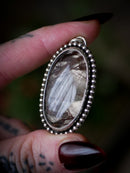Hereticus - Pendentif en quartz rutile brun et argent