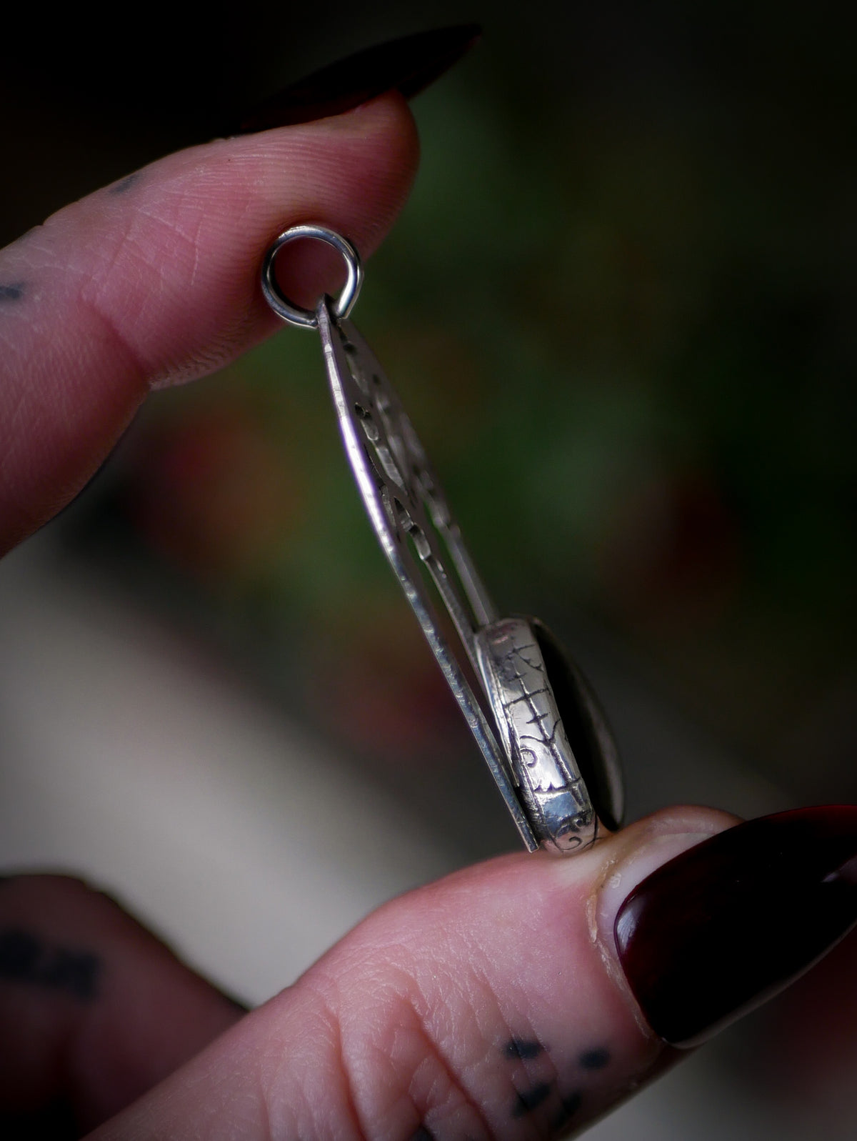 Le Coven - Collier gothique en nuumite et argent