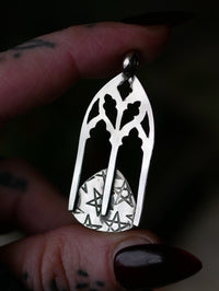 Le Coven - Collier gothique en nuumite et argent