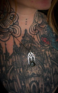 Le Coven - Collier gothique en nuumite et argent