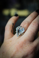 [Réservé] Déesse de Lumière - Bague solitaire en quartz clair (cristal de roche) et argent